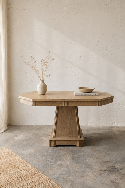 Table chêne art déco – extensible