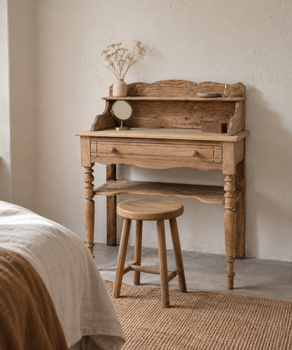 Bureau / coiffeuse bois brut