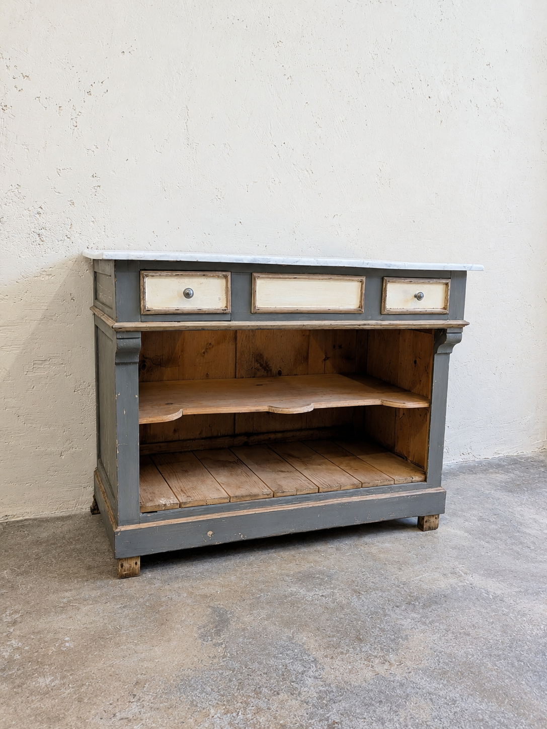 Meuble salle de bain bois & marbre