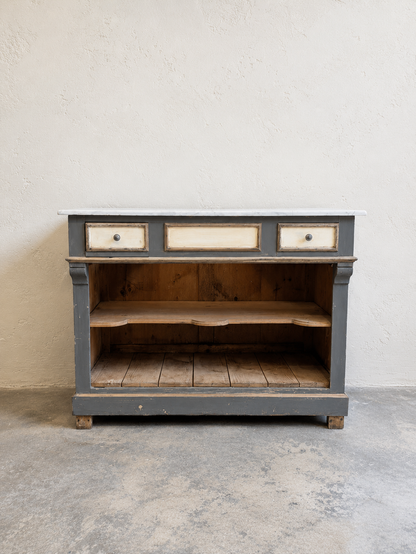 Meuble salle de bain bois & marbre
