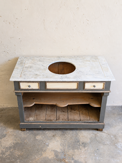 Meuble salle de bain bois & marbre