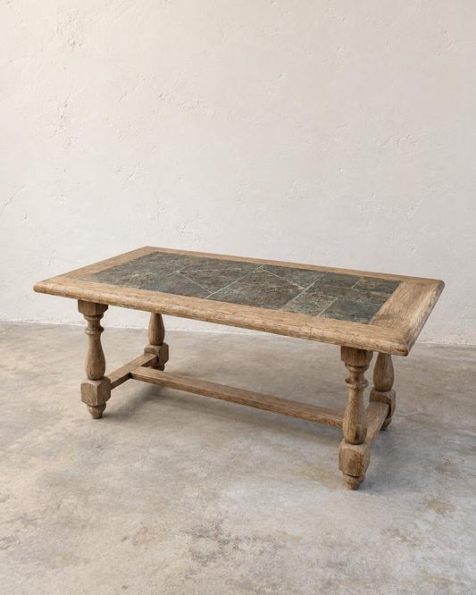Table basse chêne / pierre