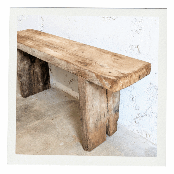 Banc Ancien Bois Brut – Image 4