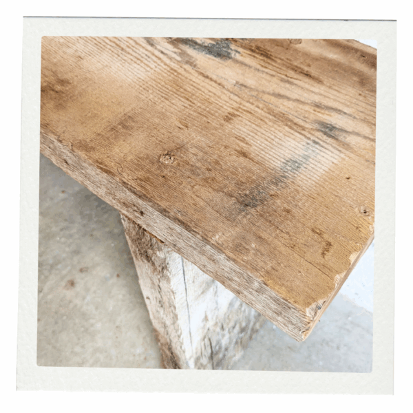 Banc Vintage Bois Brut – Image 3