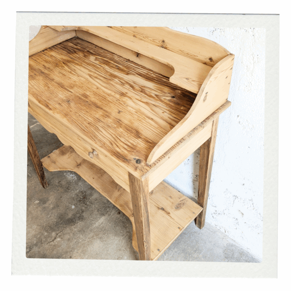 Coiffeuse Vintage Bois Brut – Image 2