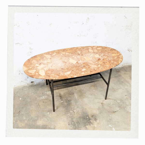 Table Basse Marbre Acier – Image 3