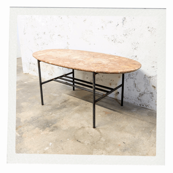 Table Basse Marbre Acier – Image 2